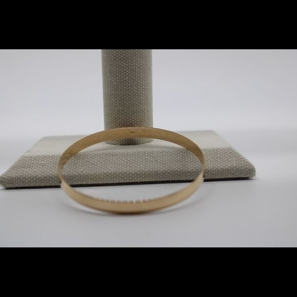 14K Gold 4 mm Half Round 7 3/4" Slip on Bangle, Brand new from Manufacturer - Picture 13 of 13